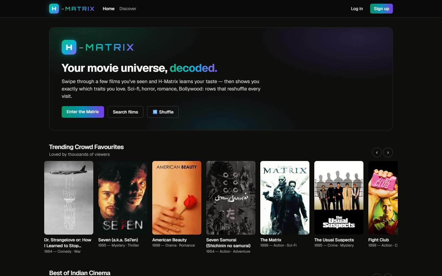 Screenshot of H-Tech's live site